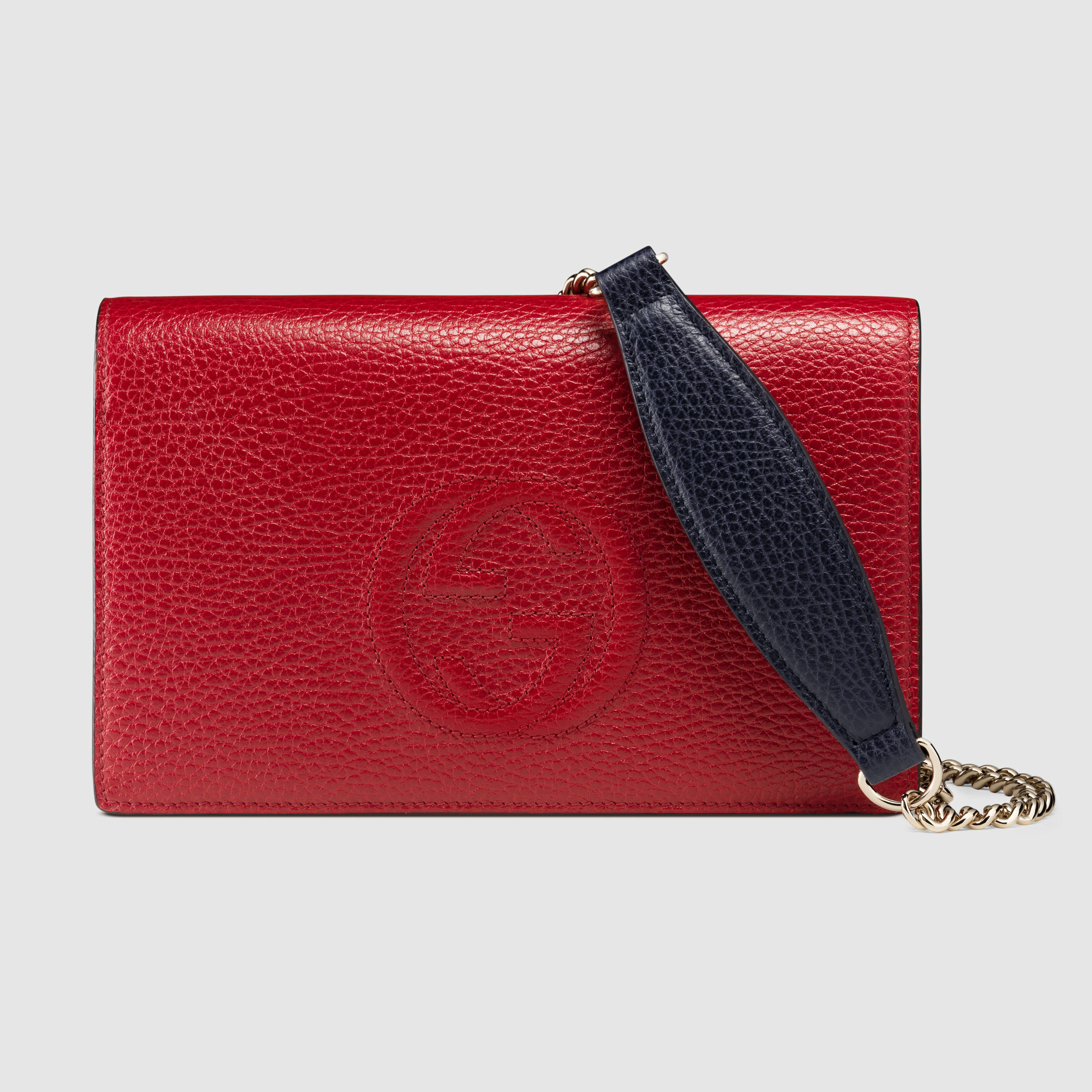 gucci red leather wallet